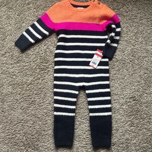 Cat & Jack Colorful Striped Kids Footie